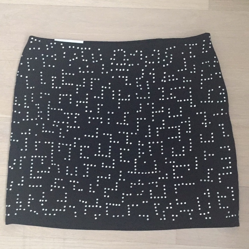NWT Gap studded black mini skirt